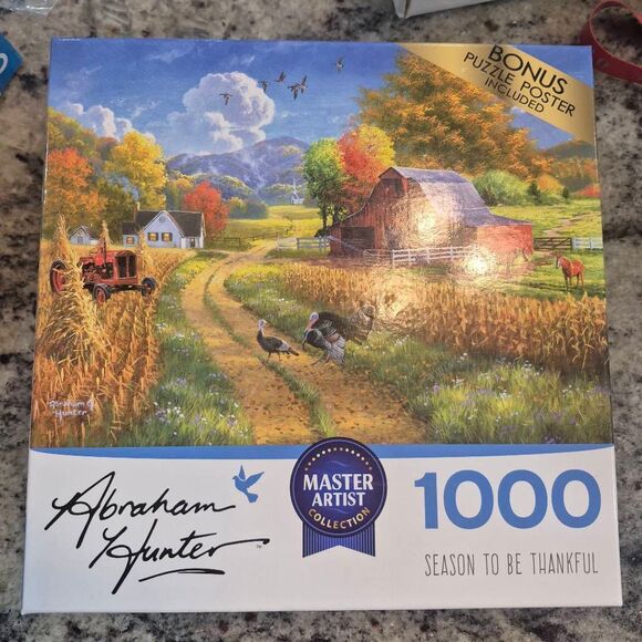 Rose Art Master Artist Collection Abraham Hunter Season to be Thankful 1000 pc J - Picture 3 of 11